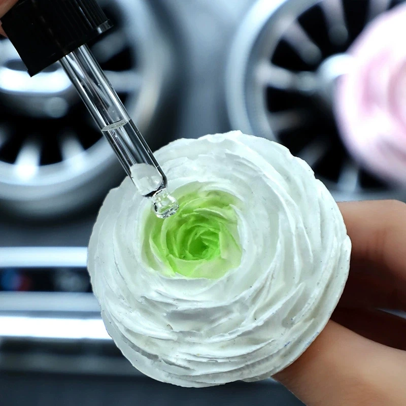 1Pc Car Perfume Clip - Flower Air Outlet Decoration, Aromatherapy Gypsum Tablets with Essential Oil Car Air Freshener