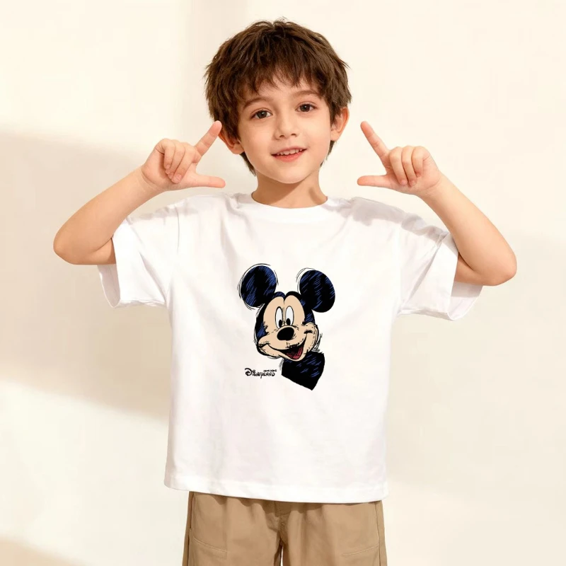 

2026 Kids Cotton Tee, Fashion Short Sleeve Top for Boys & Girls Summer Chic Shirt New Arrival