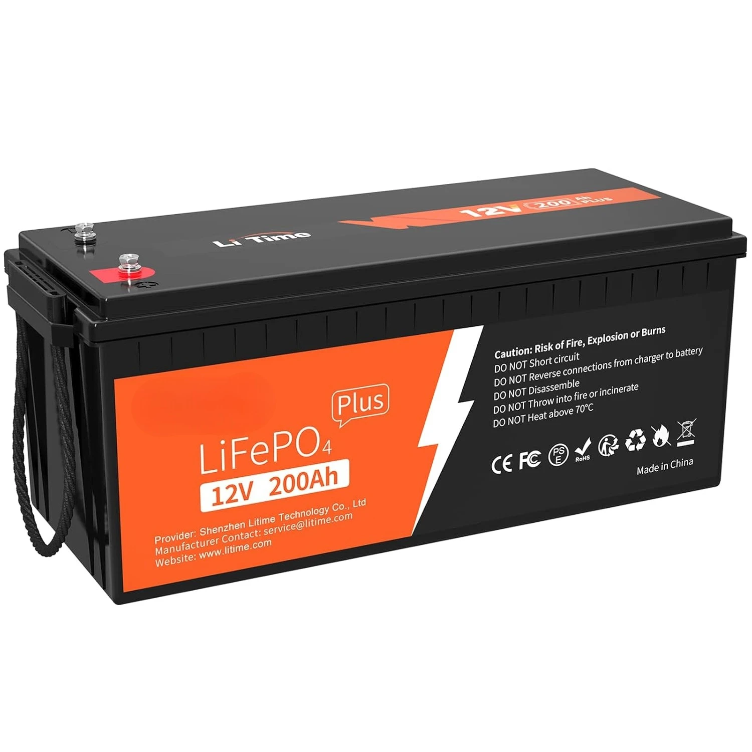 

LiFePO4 Battery 12V 200Ah Plus Deep Cycle Lithium Iron Phosphate Battery 12.8 Volt 1280Wh Energy Lithium Solar, Customized