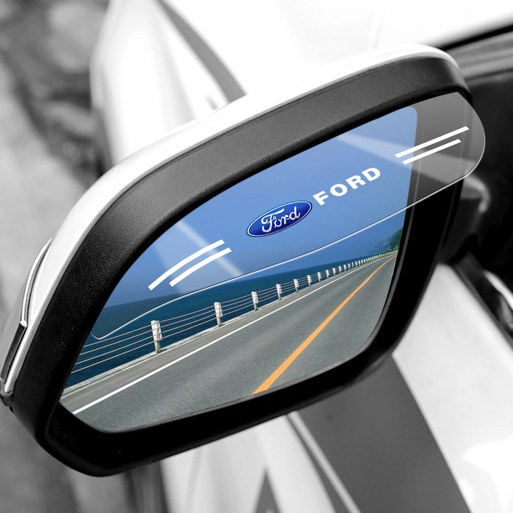 2PCS Car Rearview Mirror Rain Eyebrow Rain Shield Universal Rearview Visor Rain Cover Safe Driving Accessories For Ford Focus