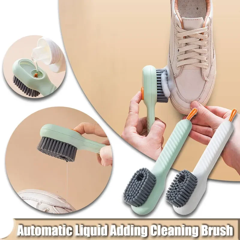 

Multifunctional Automatic Liquid Add Cleaning Brush Soft-bristled Liquid Shoe Brush Clothes Clean Brush Household Cleaning Tool