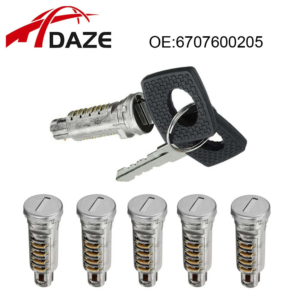 DAZE A6707600205 6707600205 Door Lock Cylinder Barrels With 2 Keys For VW LT 96-06 Mercedes Sprinter 95-06 Vito W638 96-03