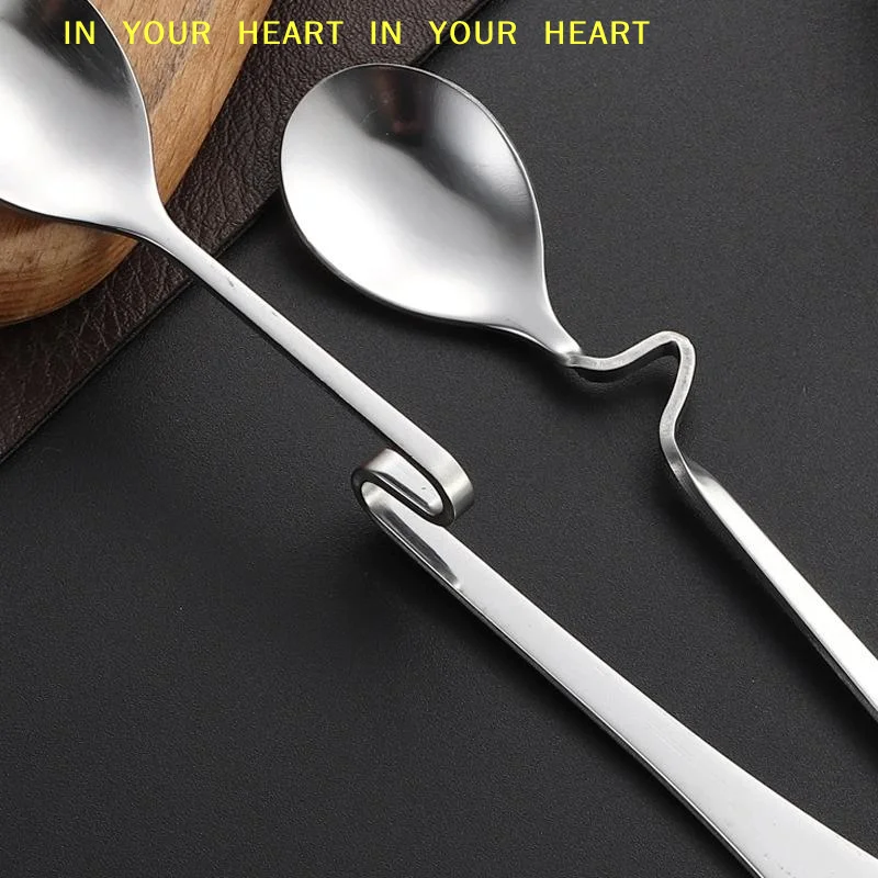【X】Stainless Steel S-Shaped Ha - Bar Spoon Twisted ulasan dan harga