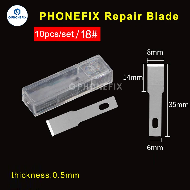 10 buah pisau bedah # 4A # 11 # 18 Pisau Kerajinan Pengganti Logam Anti Selip UkiranMainboard PCB SMD Peralatan Tangan Perbaikan PCB
