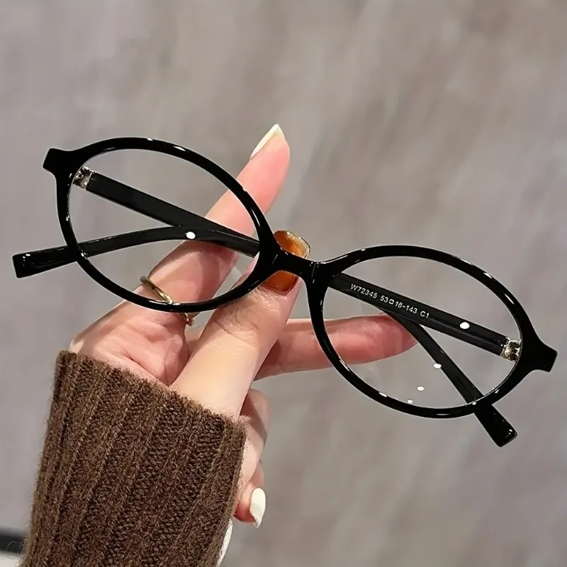 Modische und Lässige Ovale Damen-Blaulichtfilter-Brille, Trendige Minimalistische Dekorative Brille
