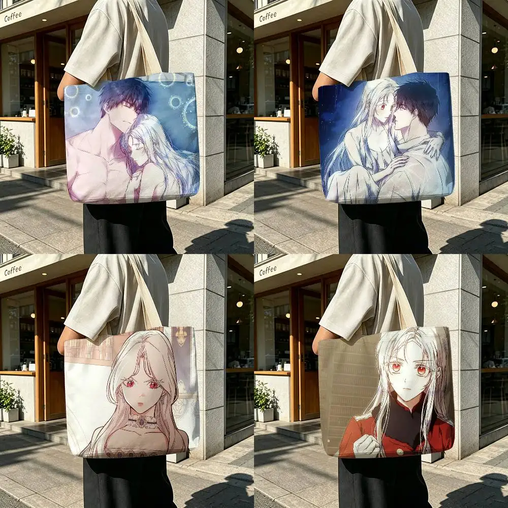 Became The Wife Of My Hero Printed Canvas Shoulder Tote Bag for School Work and Commute