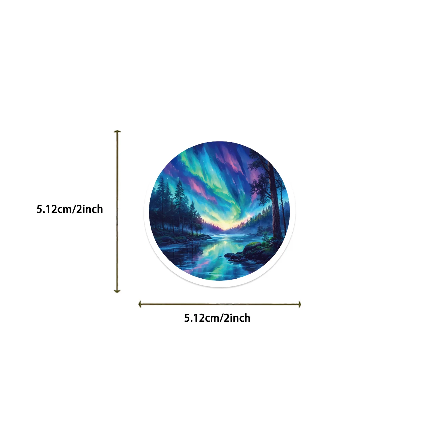 ステッカー漫画オーロラアート落書き,装飾,ギター,ノートブック,荷物,DIY, 50個