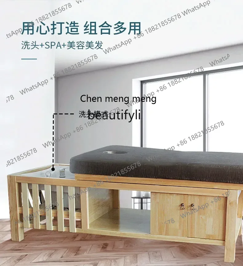 كرسي شامبو xzThai، صالون حلاقة، صالون تصفيف الشعر، تدليك صالون الشعر، سرير تنظيف للرأس بالكامل #6