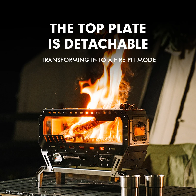 

STLFMultipurpose Outdoor Wood-Burning Stove, Camping Tent Heating Equipment, Portable Stove Oven & 304 Stainless Steel Fireplace