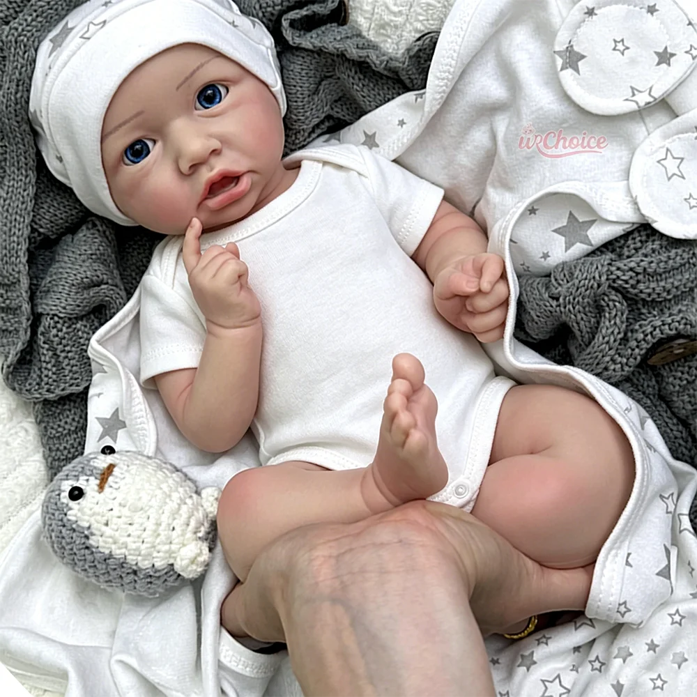 

Soft 18" Silicone Reborn Baby Girl Lifelike Newborn Doll Lifelike Handmade Reborn Doll Real Baby Pеборн Bebe Muñeca De Silicona