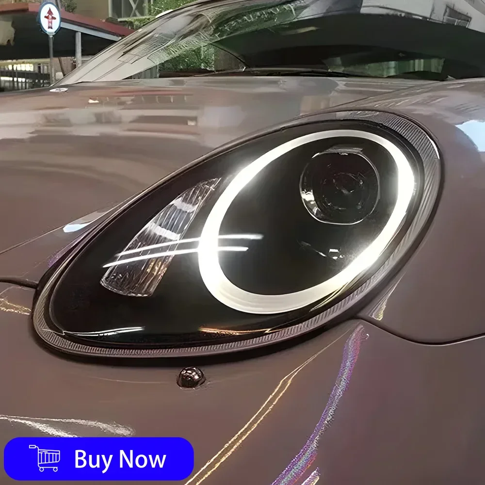 포르쉐 박스터 카이맨 987.1 2004-2008년식 업그레이드 고사양 LED 자동차 헤드라이트 어셈블리 프로젝터 렌즈 액세서리