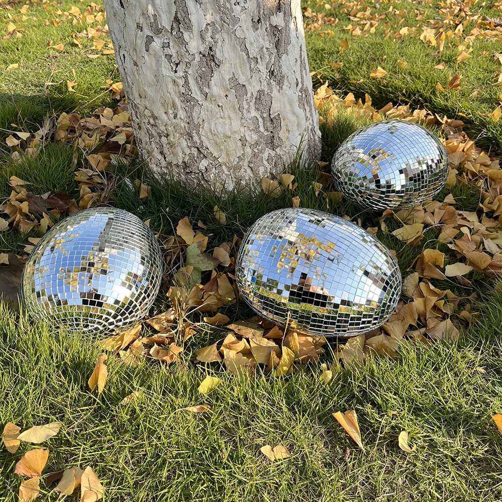 

Disco stone ornaments Egg-shaped decoration Mirror-reflective creative products Glass disco ball Interior decoration