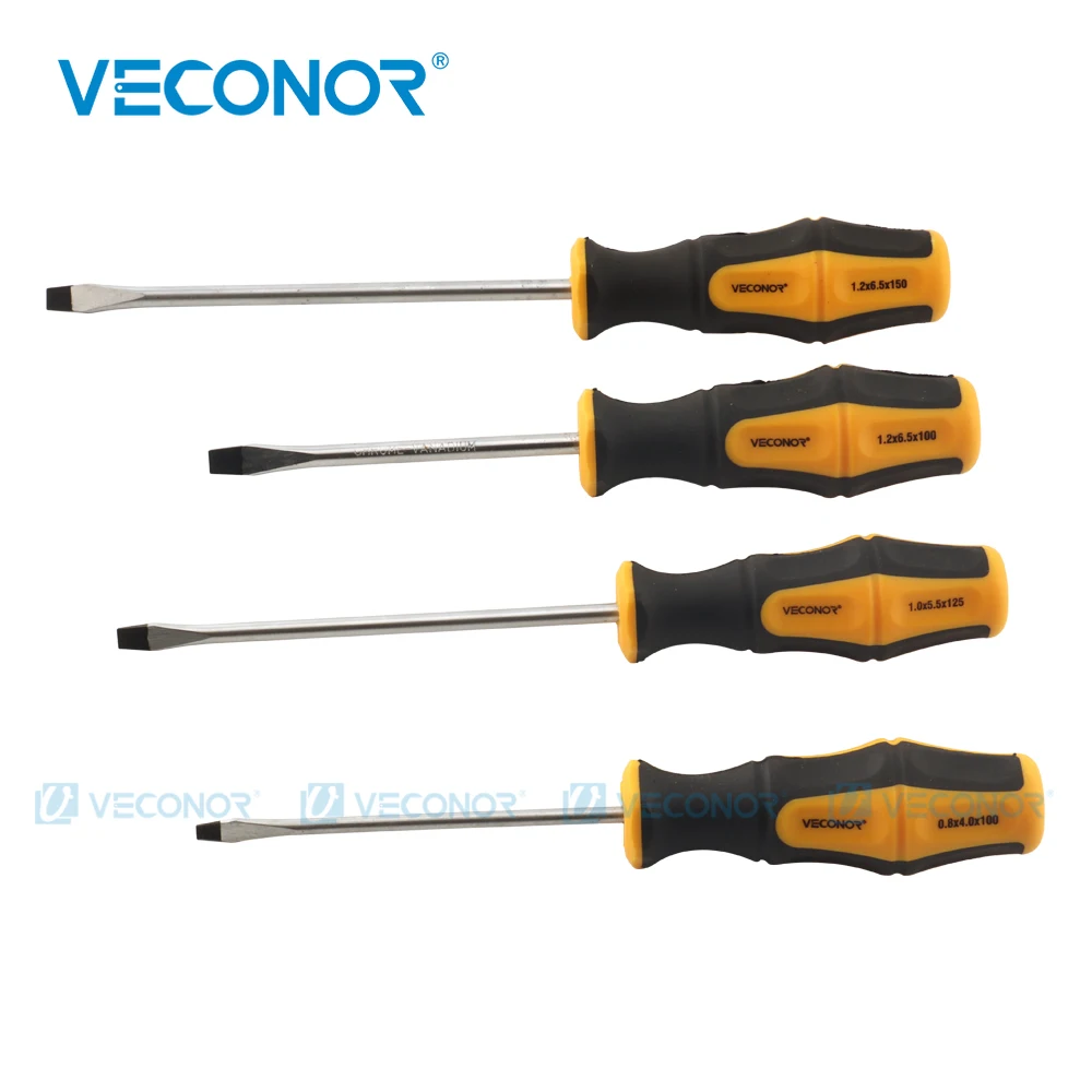 Magnetic Phillips Cross Head & Slotted Flat Head Screwdriver Multifunctional Household Basic Anti Slip Manual Screw Drive Tools