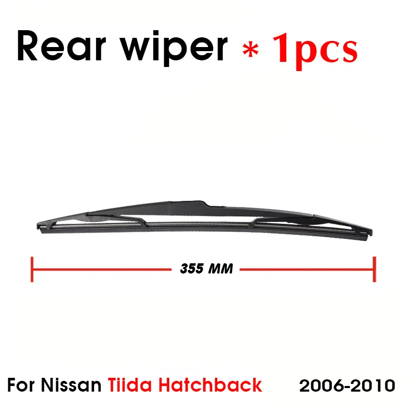 BEMOST Auto Car Rear Windshield Wiper Arm Blade Brushes Rubber For Nissan Tiida Hatchback 2006 2007 2008 2009 2010 Accessories