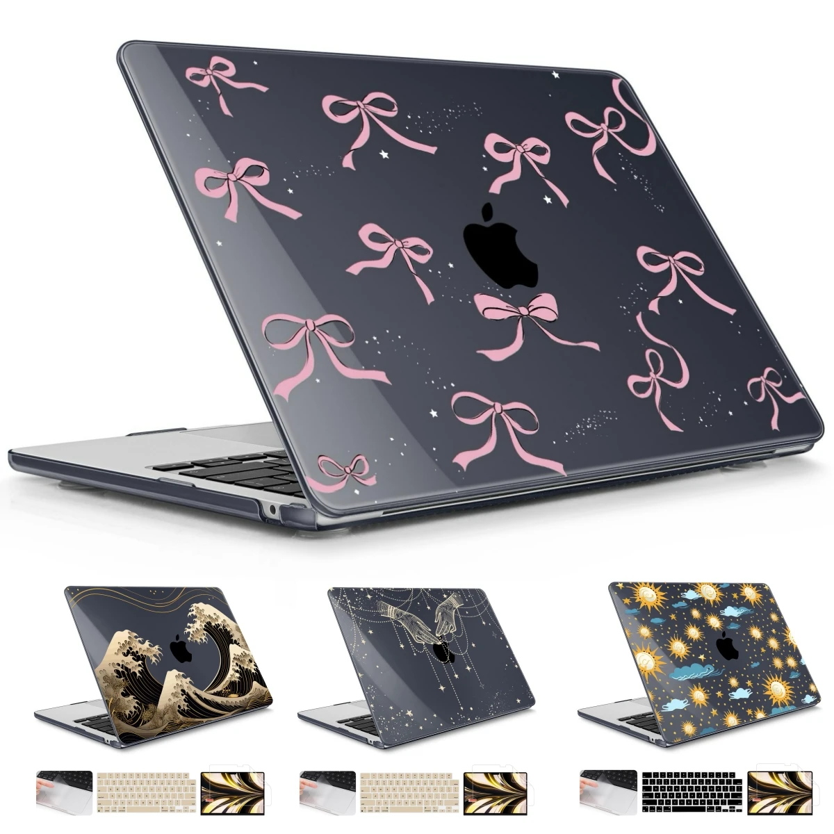 Imagem -01 - Capa Rígida de Arco Delicado para Macbook Capa para Modelos 2024 m3 Pro 13 14 15 16 Air 13 15 A3114 A3113 A2681 m2 m1 A2337 2023 13.3 ° capa rigida de arco delicado para macbook capa para modelos 2024 m3 pro 13 14 15 16 air 13 15 a3114 a3113 a2681 m2 m1 a2337 2023 133 01
