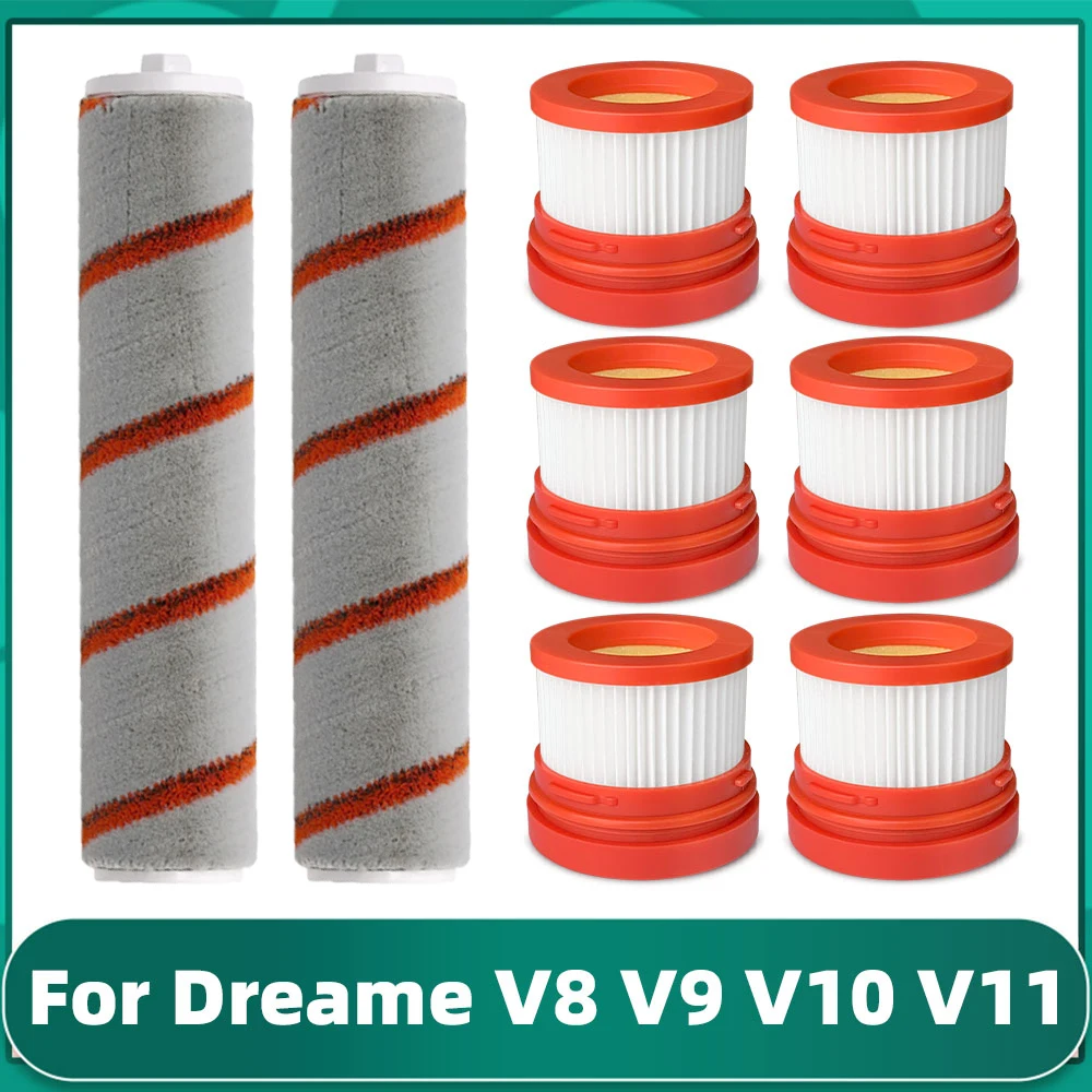 For Xiaomi Dreame V8 V9 V9B V9D V9P XR V10 V11 V12 V16 Soft Brush Roller Hepa Filter Spare Part Accessory Replacement