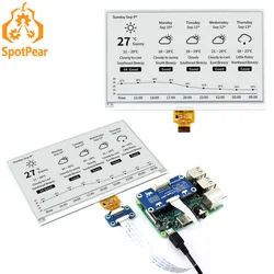 Raspberry Pi 7,5 дюйма e-Paper E-Ink Display HAT SPI интерфейс 800 × 480 черный/белый для Arduino STM32 Jetson Nano