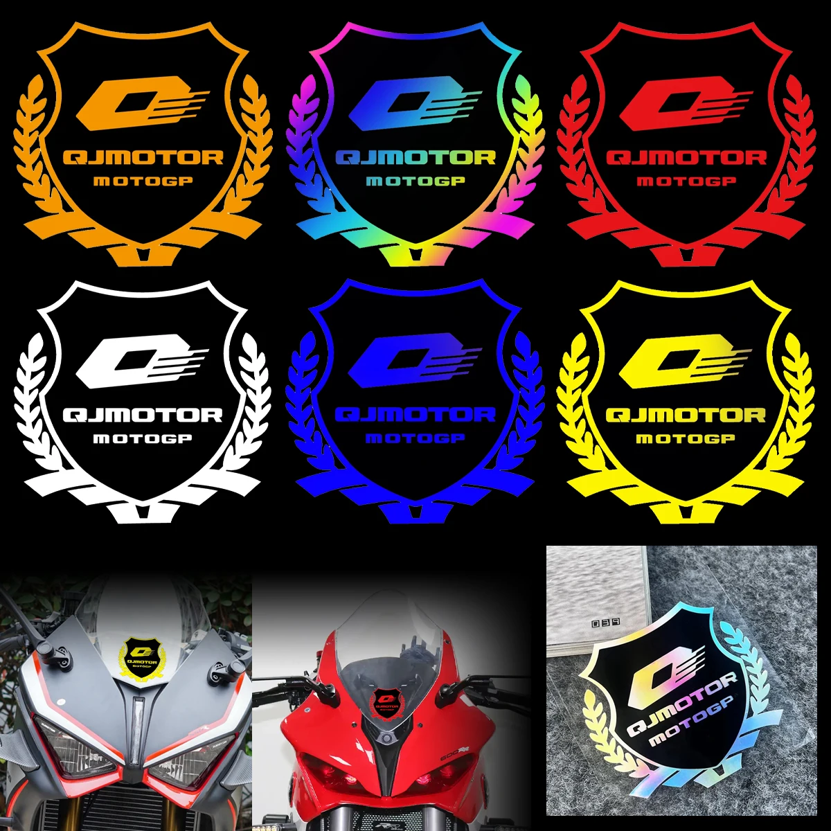 For QJMOTOR Universal SRV250 SRT600S SX SRK600RS SQ16 SRT800 Reflective Motorcycle Stickers Moto Scooter Vinyl Decal Accessories