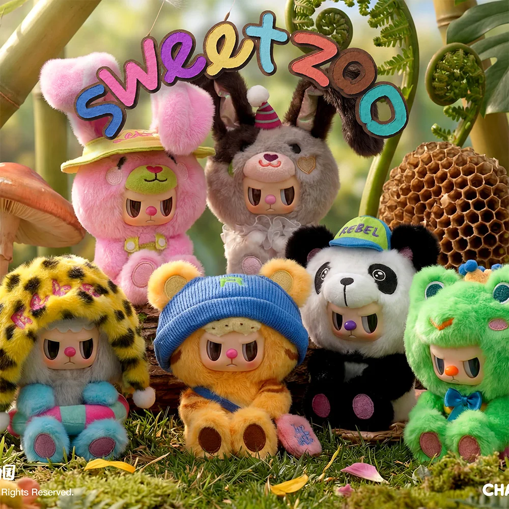 Chao Sweet Rebel Bear Sweet Zoo Series Blind Box Articulation Mobility Vinyl Plush Doll Popular Pendant Christmas Original