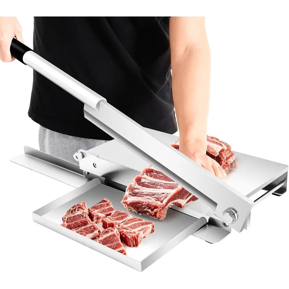 

16-inch Heavy-Duty Manual Meat Bone Cutter for Chicken, Goat, Pig - Ideal for BBQ, Shabu Hot Pot, and Commercial Kitchens