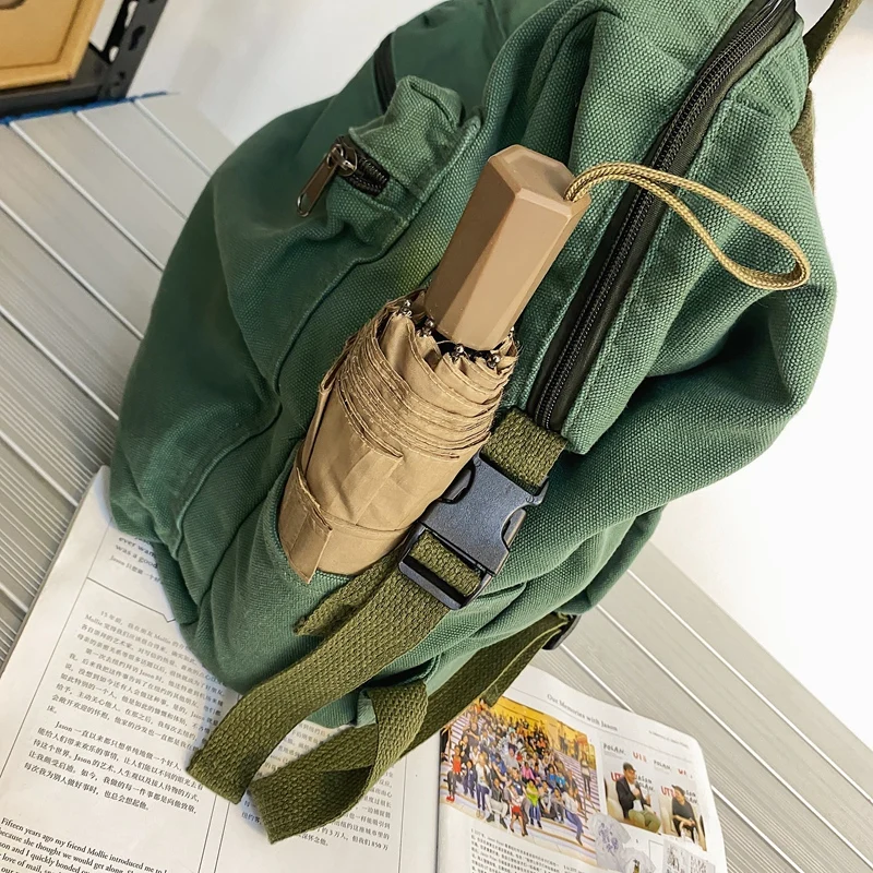 Large Capacity Canvas Backpacks 100% Cotton Solid Leisure Or Travel Bags 2022 New Fashion School Bags High Quality Packages