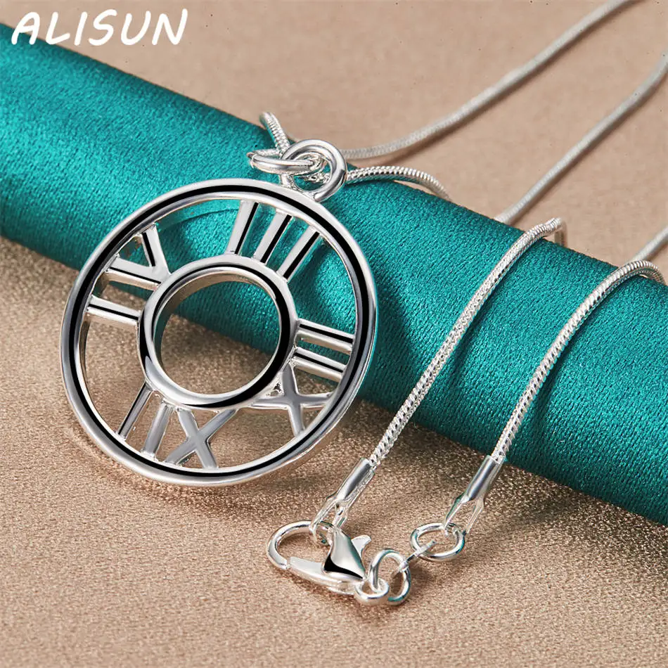 ALISUN 40-75 سنتيمتر 925 فضة قلادة مستديرة قلادة للنساء الرجال هدية للذكرى السنوية شعبية البرية موضة رومانسية مجوهرات #5