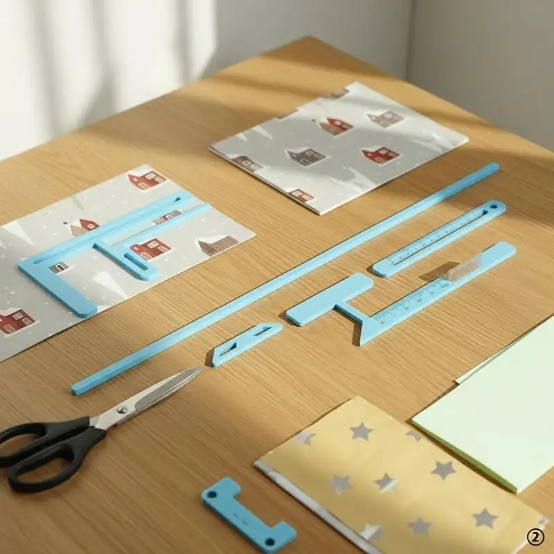 6-teiliges Scrapbooking-Werkzeugset für Anfänger, DIY-Buchbinderschablonen, einfach zu verwendendes Bastelset für Tagebücher, Planer und Erinnerungsbücher