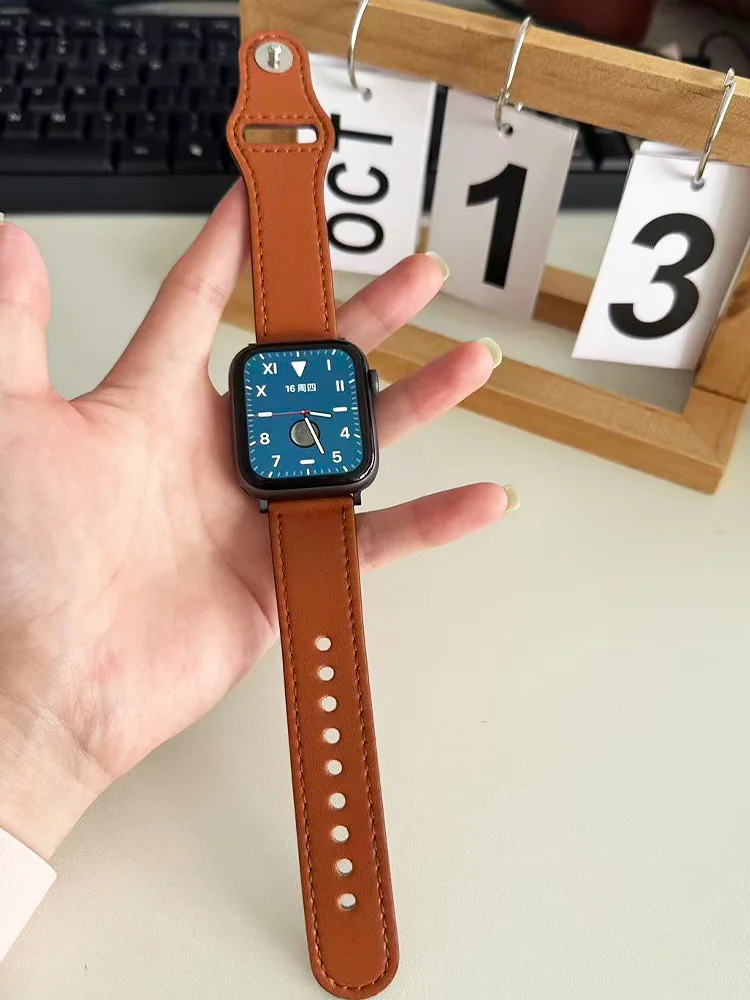 Leather band For Apple watch straps 44mm 41mm  42mm 46mm 40-44mm 45mm sport bracelet iWatch series 11 10 9 8 7 4 5 6 se Ultra 3