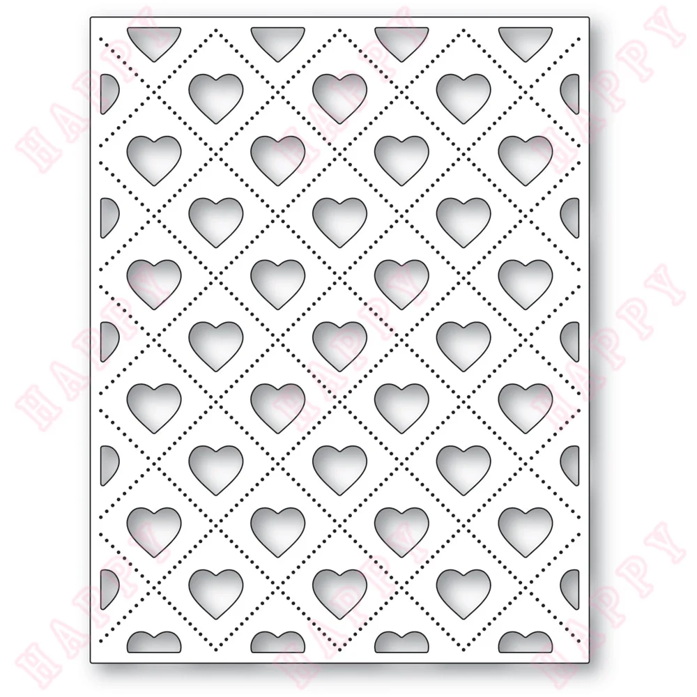 

New Metal Cutting Dies Valentine's Day Heart Template DIY Scrapbook Album Paper Card Decoration Embossing Craft Greet Card Make