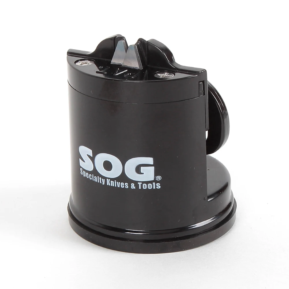 SOG Countertop Sharpener Portable Manual Knife Sharpening Tool w/ Suction Cup for all SOG Knives, EDC Compact Knife Sharpener