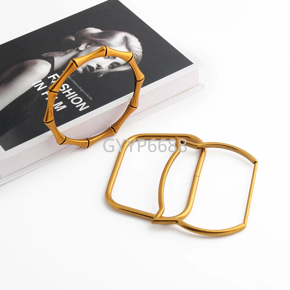 2/4/10PCS Bamboo Elbow Elastic Bracelets Cat Ear Metal Handle For Bag Strap Shoulder Purse Frame Luggage Decoration Accessories