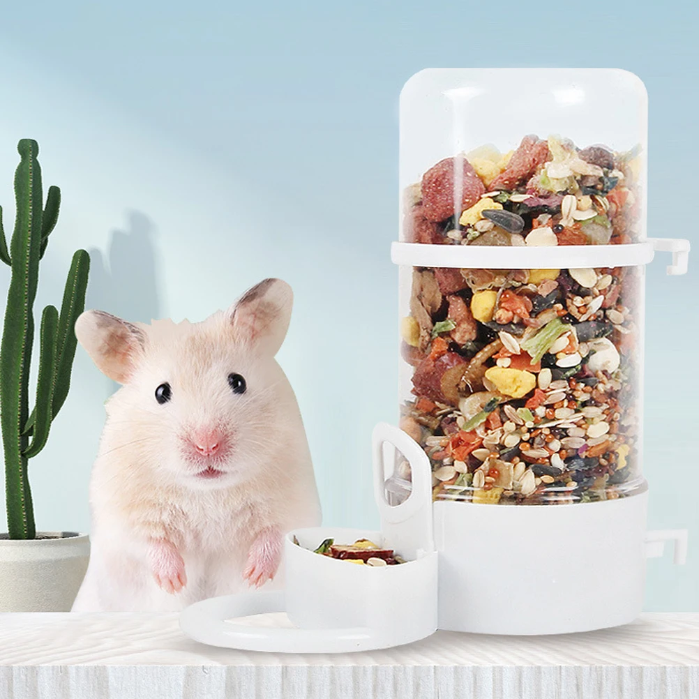 

Automatic Pet Feeder Transparent Design Large Capacity Hanging Bowl for Hamster Cat Time Saver Plastic Dispenser Small