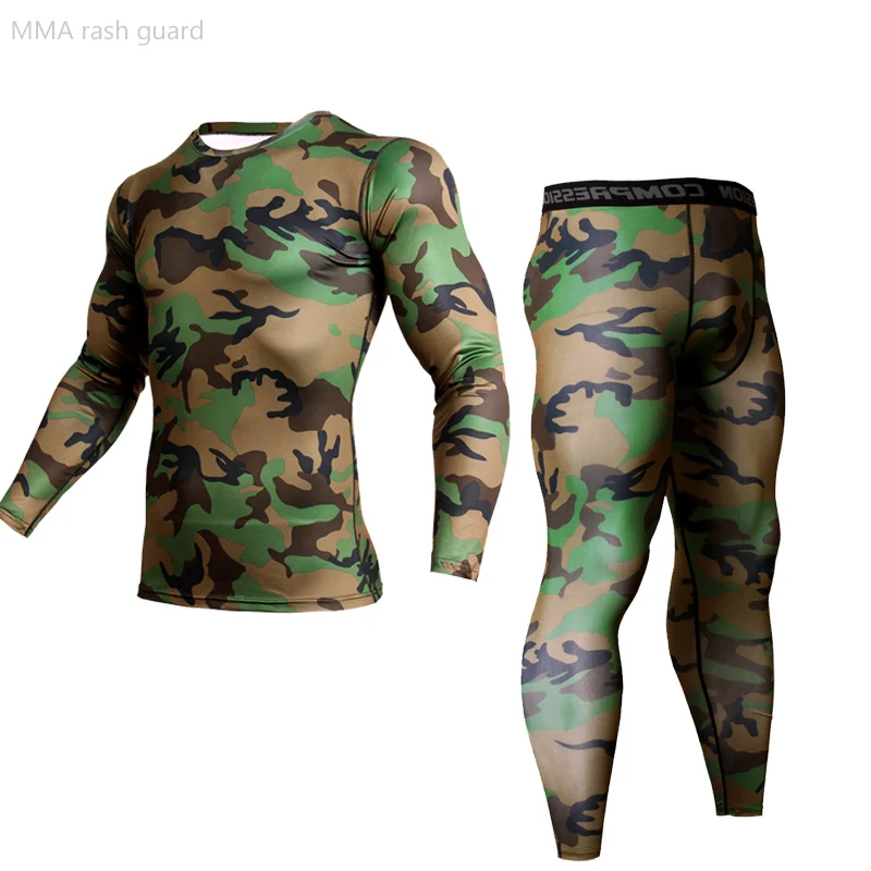 

Thermal underwear Men Winter Long Shirts Leggings Second Skin Sports Tights Compression Activewear Men's Full Suit Tracksuit