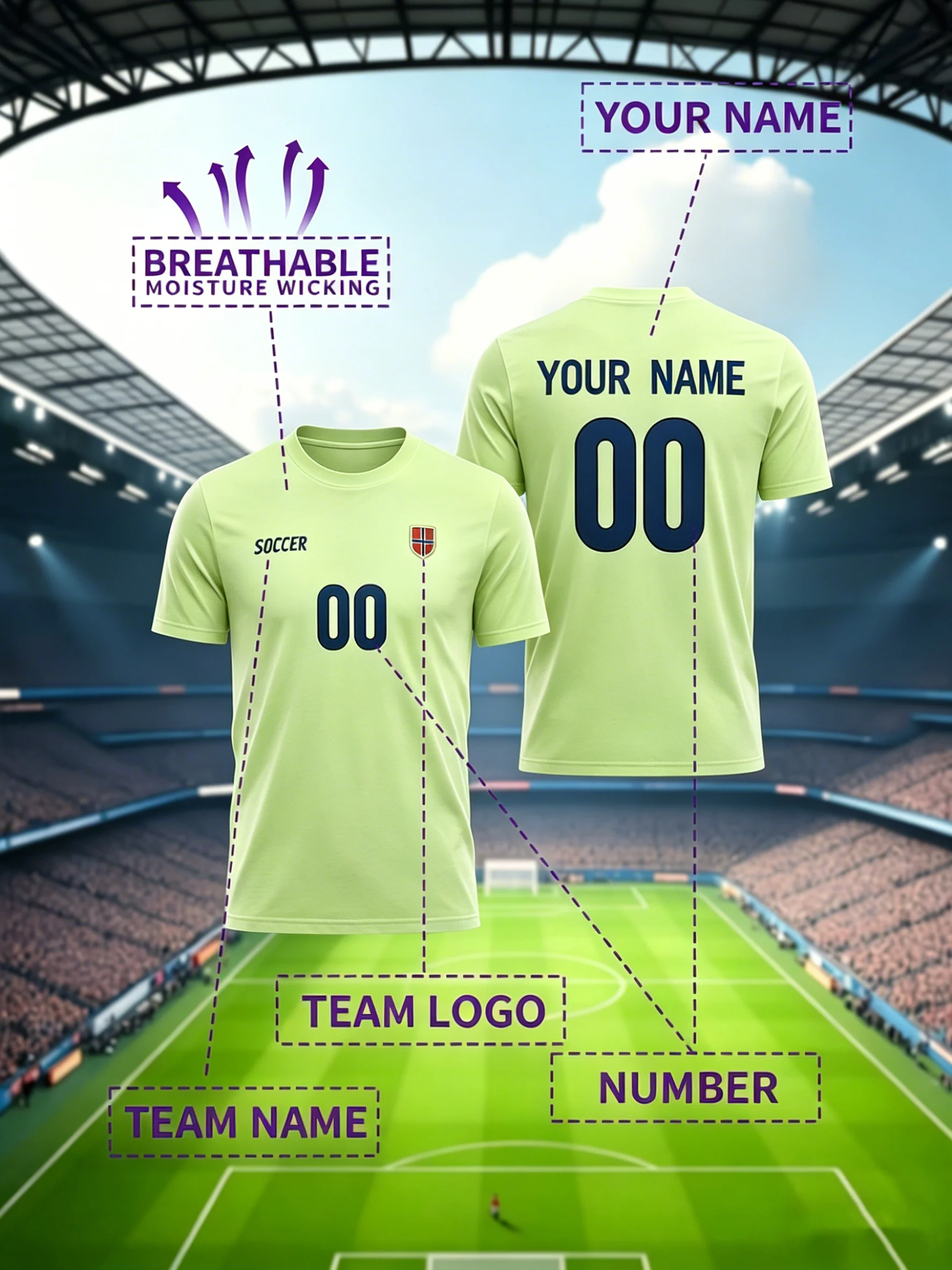 Passen Sie das Muster Ihrer Lieblings-Fußballmannschafts-Spielerbekleidung individuell an. Personalisiertes, modisches Baumwoll-T-Shirt, lässiges, lockeres Sport-Top, weiches T-Shirt – Detail 24