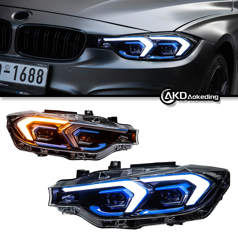 Auto Parts For BMW 3 Series F30 Headlights 2013-2019 F31 F35 320i latest Styling LED DRL Dual Projector Car Accesorios Modified