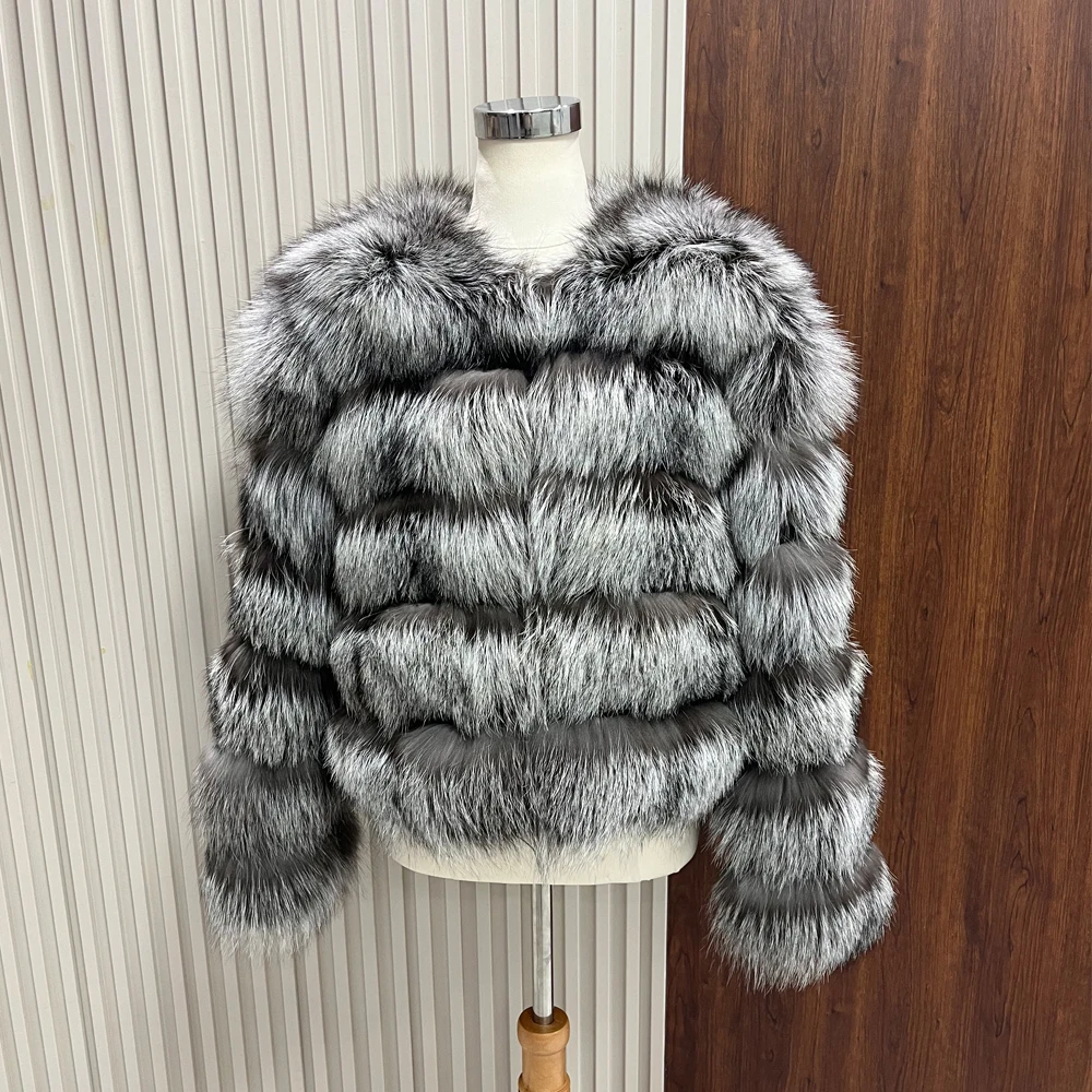 шуба из натурального меха, зимняя женская куртка из лисьего меха