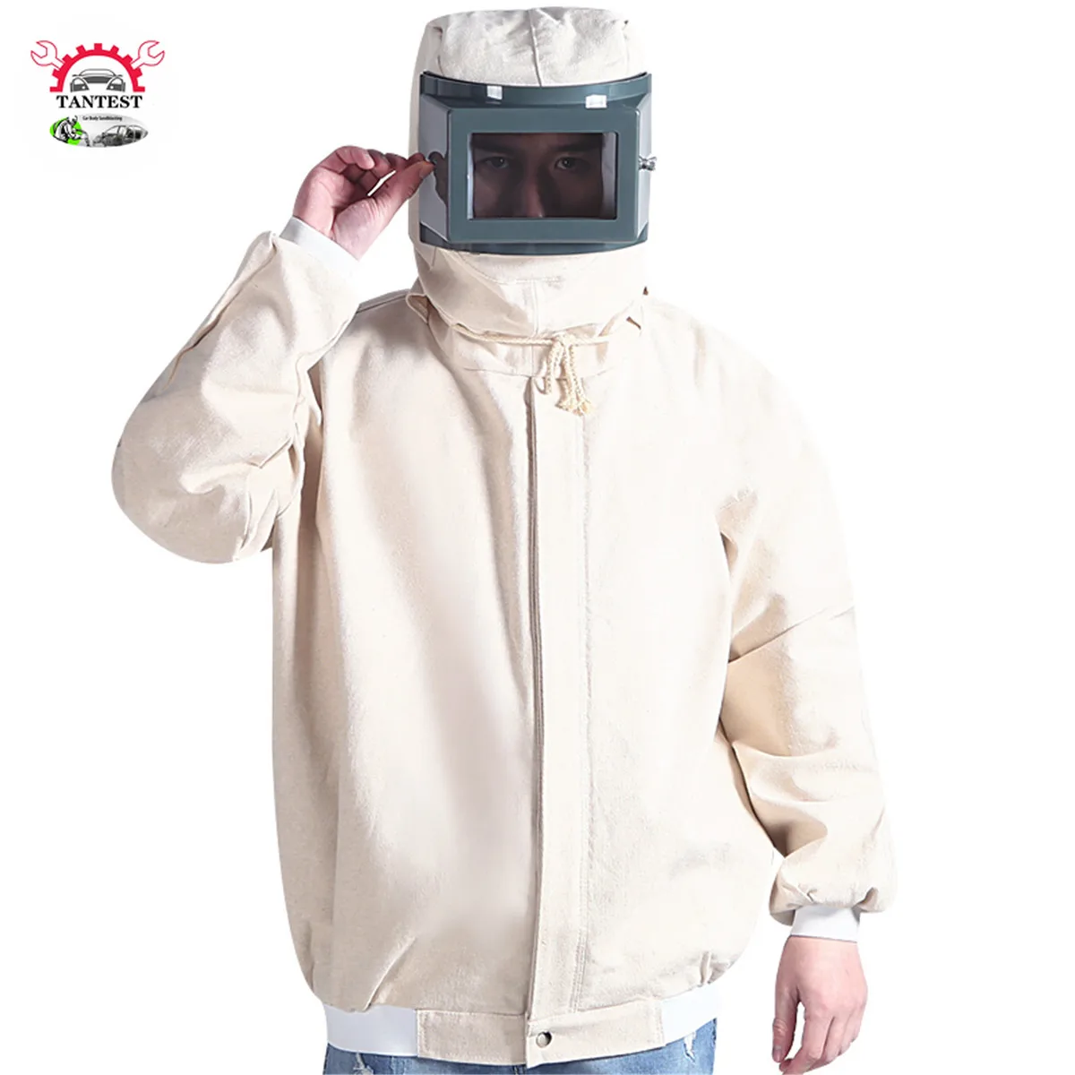 Sandblasting Protective Clothing Plus Thick Canvas  Machine Helmet