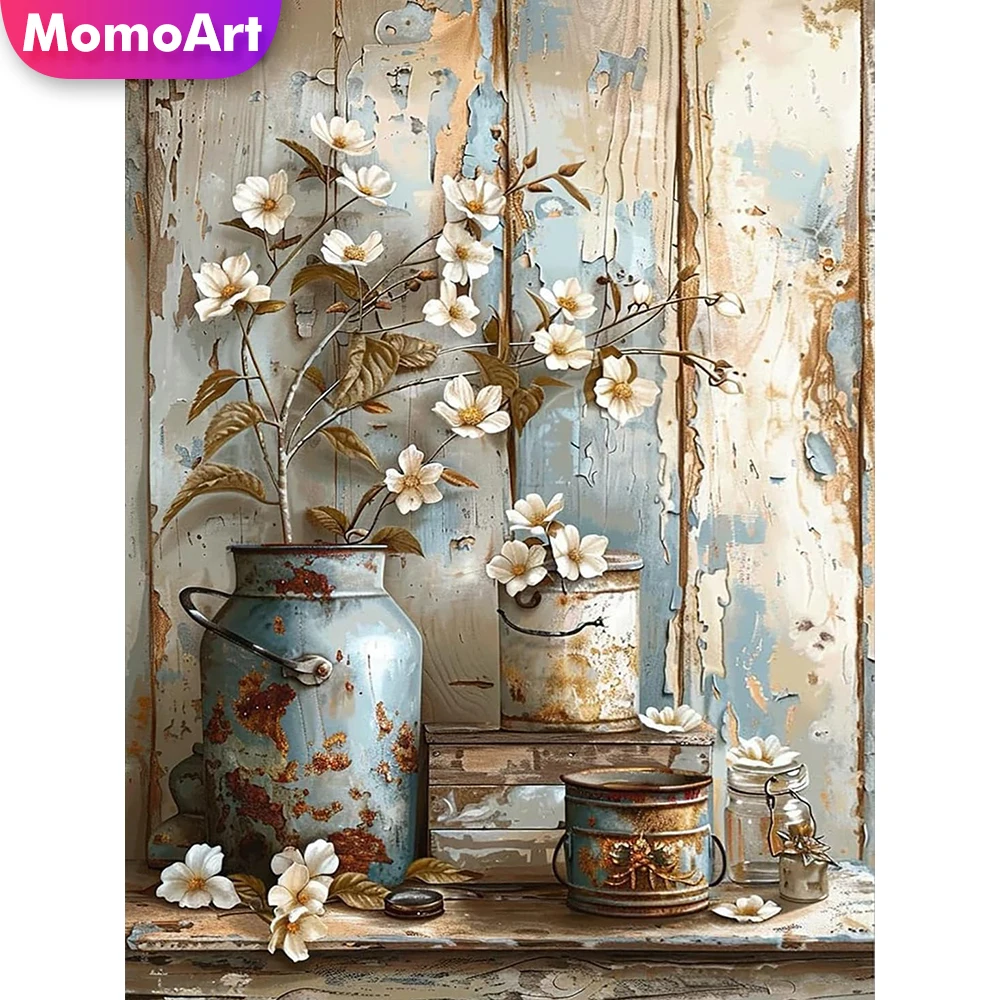 Momoart DIY Diamond Painting Flower Vase Pattern for Adults Beginners Diamond Mosaic New Arrival Embroidery Handmade Hobby