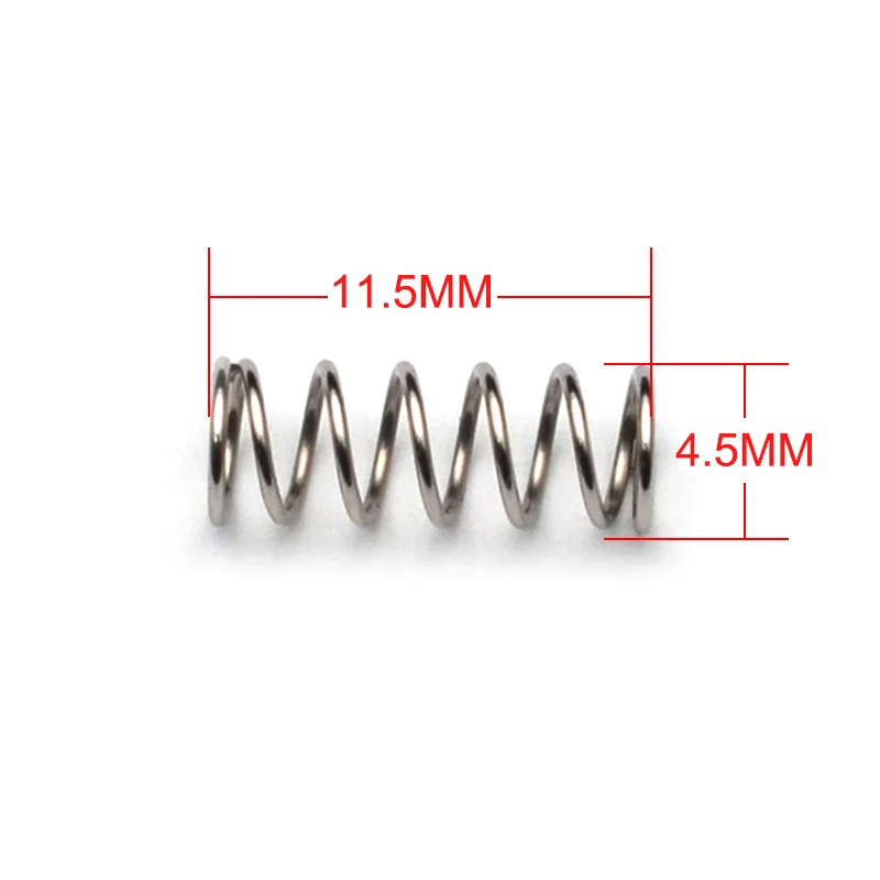 100Pcs Straight Guitar Springs 11.5x4.5mm Spring for Electric Guitar Saddle Adjusting Guitar Bridge Springs Black/Gold/Chrome