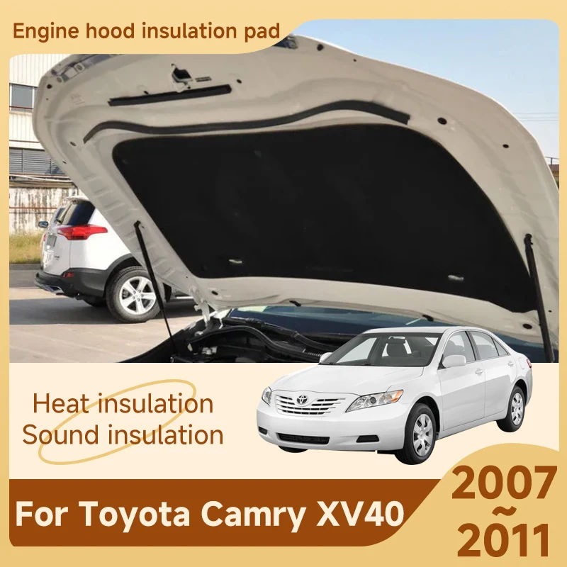 Front Hood Engine Sound Pad For Toyota Camry XV40 2007 2008 2009 2010 2011 Hood Engine Insulation Cotton Covers Auto Accessories