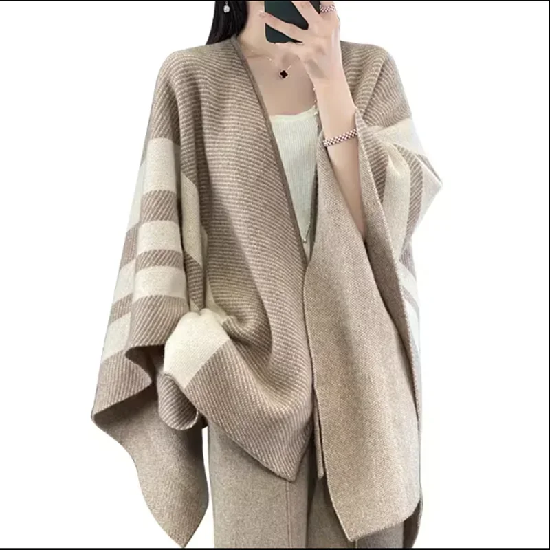 Tailor Sheep 2023 Autumn/Winter New 100% Pure Wool Shawl Women\'s Knitting Versatile Comfortable Long Merino Wool Shawl Hot Sale