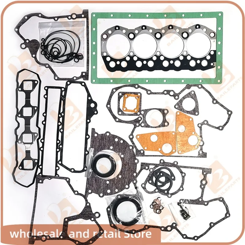 

Комплект полных прокладок для двигателя Mitsubishi S4S-2 или прокладок головки блока цилиндров, комплект для капитального ремонта, запчасти для двигателя