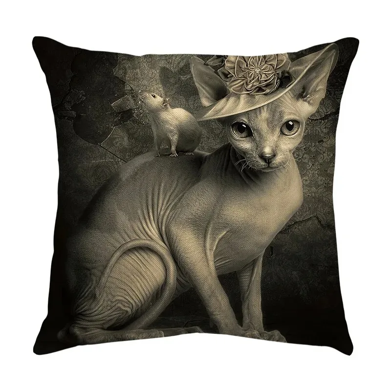 Cute Cat Pillowcase Car Ornaments Living Room Office Home Pillowcase