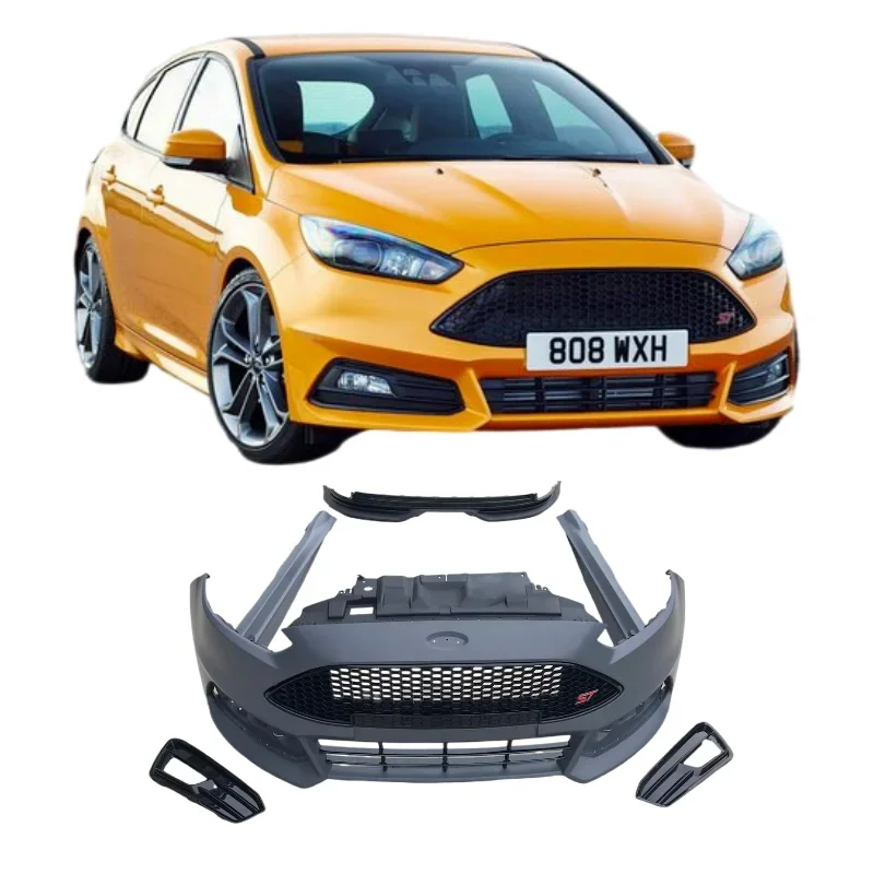 Aftermarket parts Pp Body Kit Front Bumper, Rear Bumper and Side Skirt For Ford Focus 2015