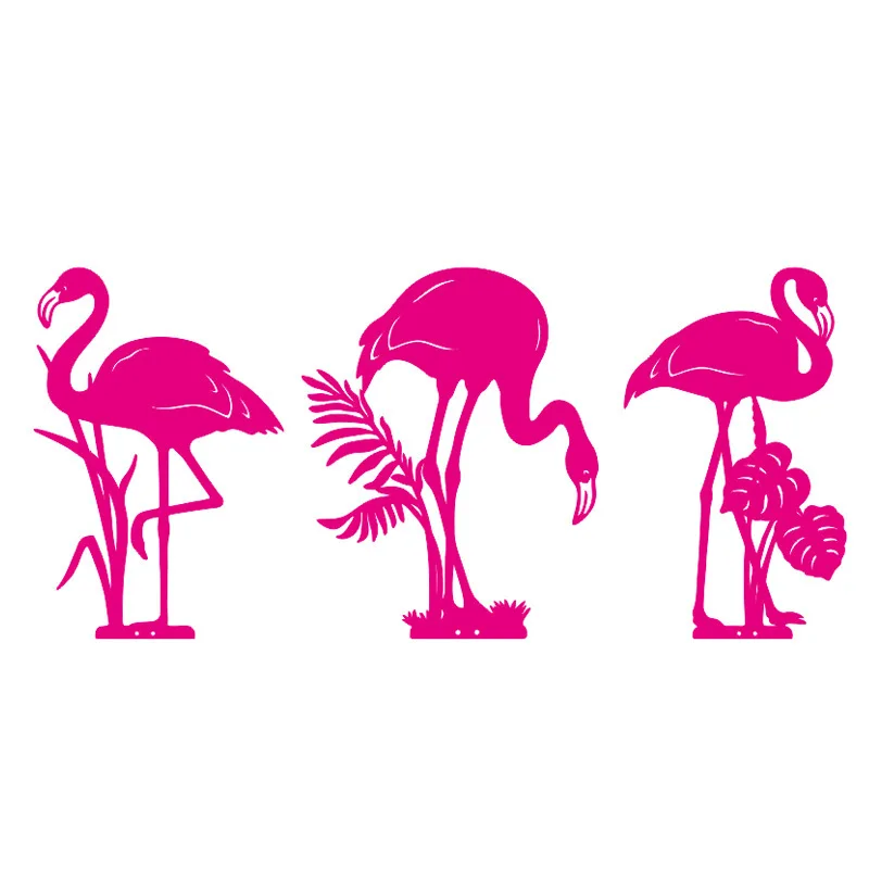 

Flamingo Art Decoration Outdoor Decor Courtyard Metal Flamingo Garden Artfully Inserted Decoration Garden Statues