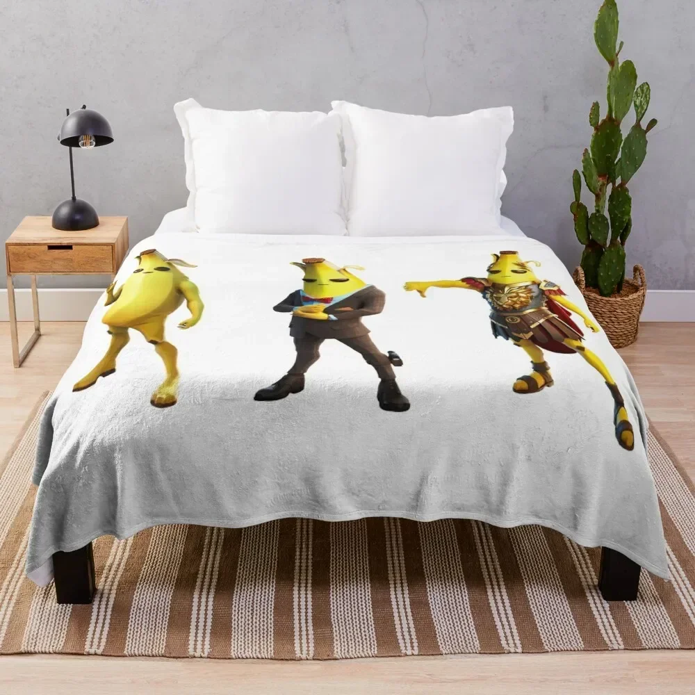 Banana Peely Gaming Characters Throw Blanket Soft Plush Plaid Bed covers Warm Blankets