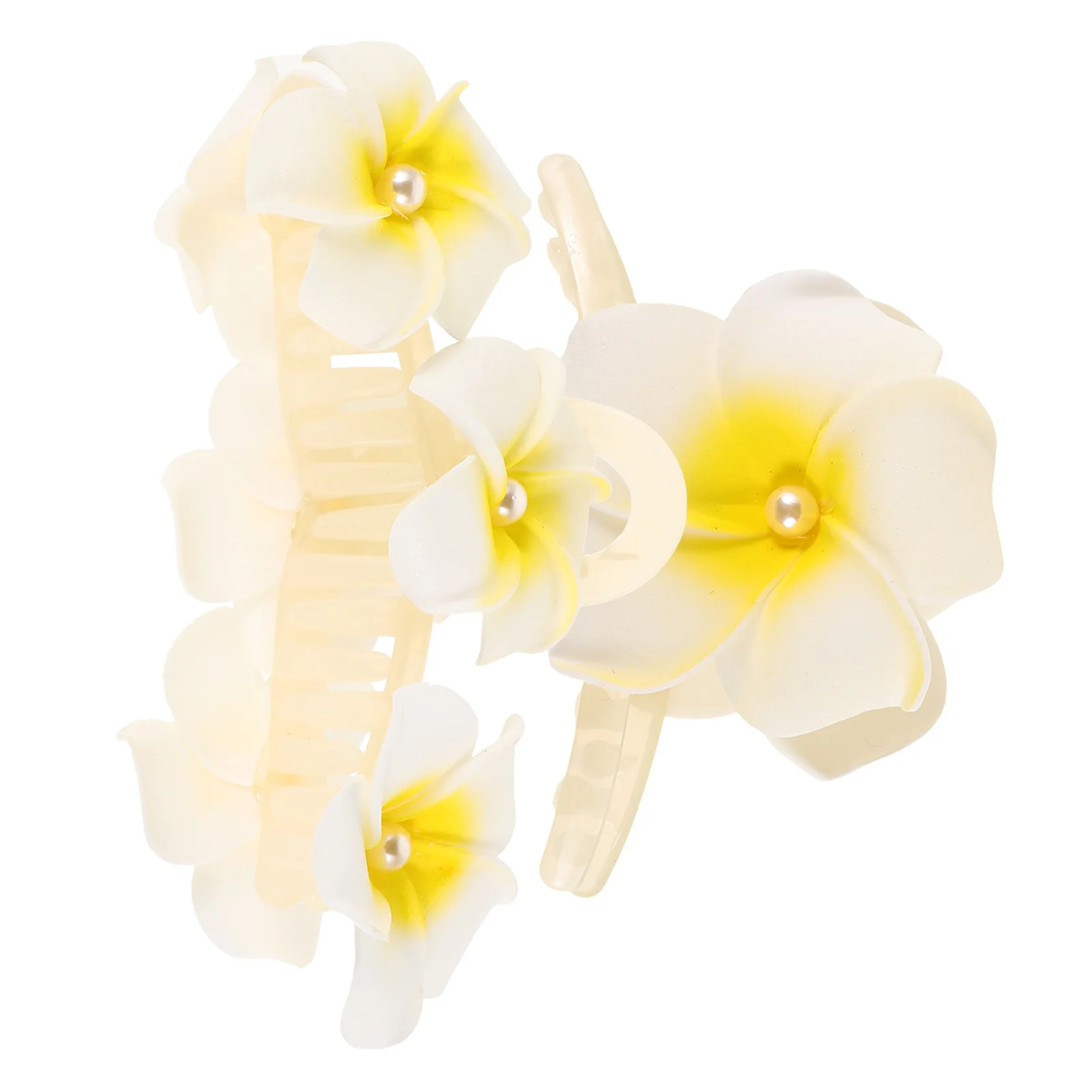 

2Pcs Egg Flower Hair Claw Clips Durable Plastic Hair Clip for Women Fast Hairstyle Tool Suitable for Daily Dressing and Special
