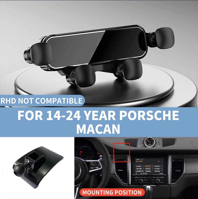 Vent Handset Holder Smart Handset Mount For Vehicle Car Handset Cradle For 14-24YEAR PORSCHE MACAN Fits All Smartphones