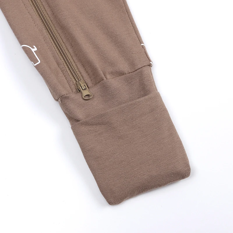 Frühling Langarm Baby Strampler Neugeborenen Overall Kleinkind Junge Mädchen Baumwolle Weiche Onesie Pyjamas Doppel-reißverschluss Body Herbst Kleidung – Detail 9