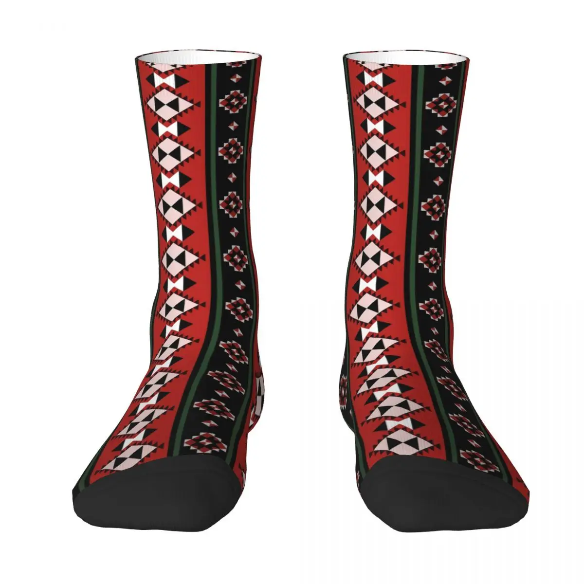 Arabic Tent Fabric Images Socks Winter Folk Style Stockings Vintage Men Soft Breathable Socks Printed Climbing Non Skid Socks